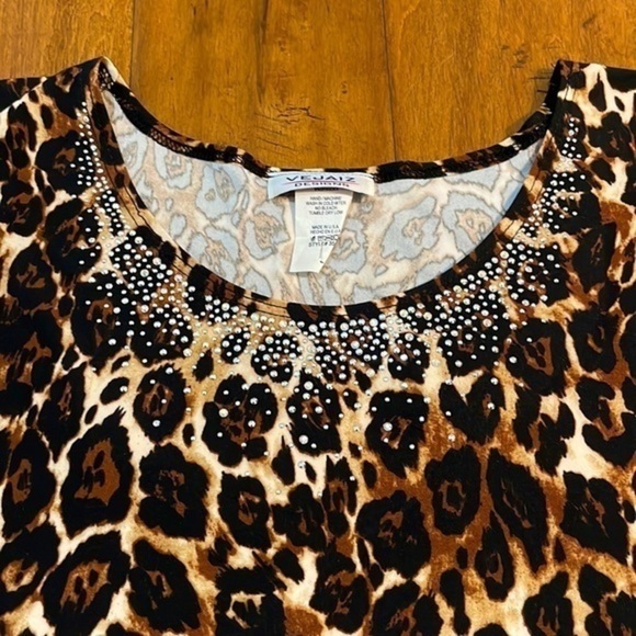 Vejaiz Animal Print Beaded Tank Top - Picture 2 of 5